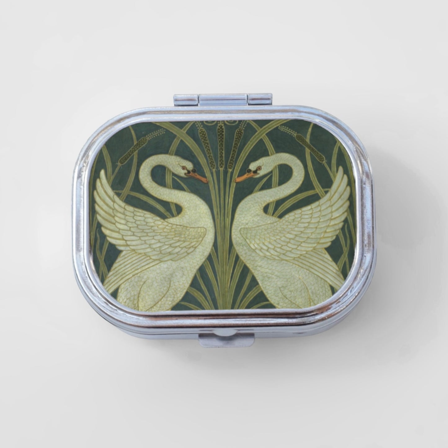 Swans Happy Rectangle Pill Box