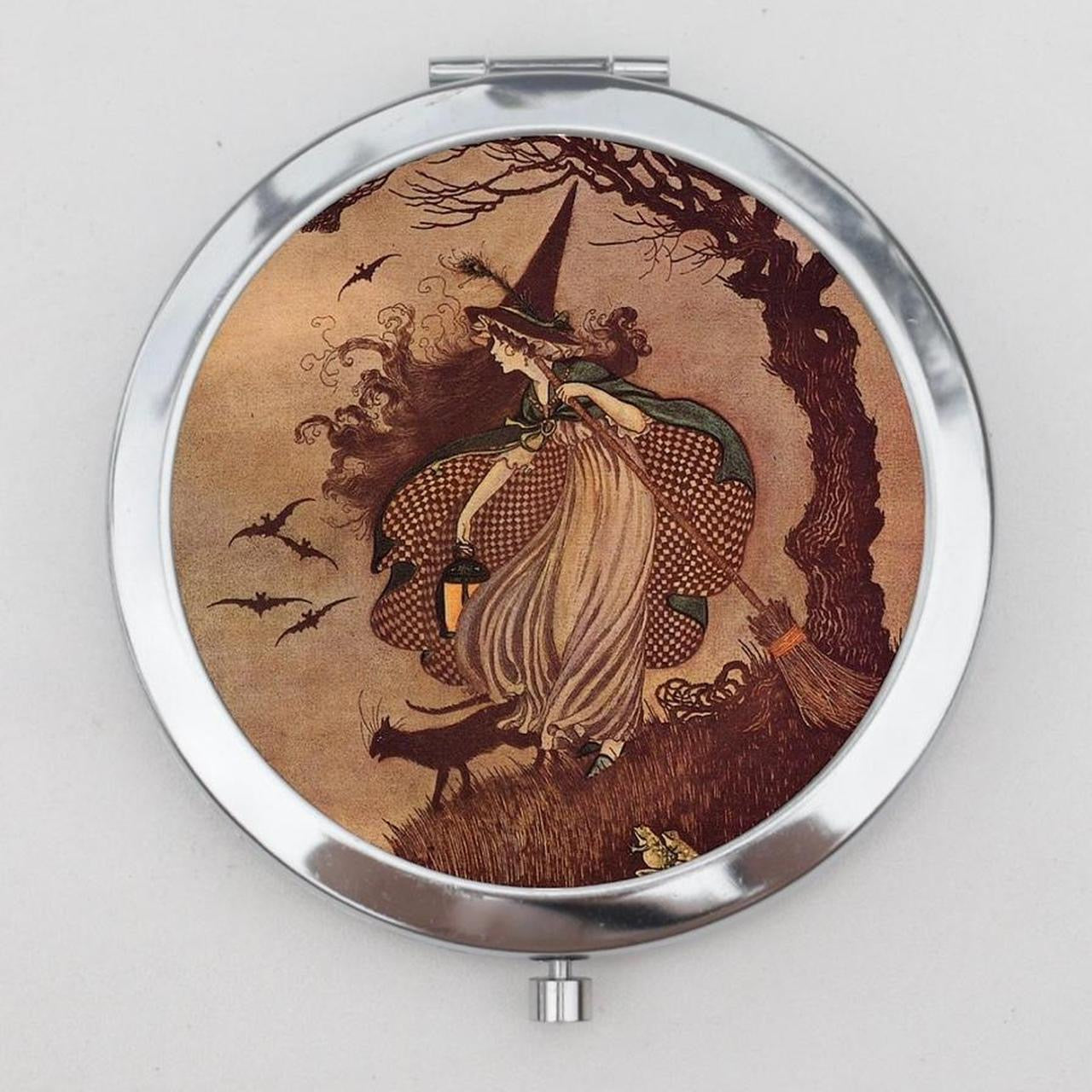 Witch Fairy Compact Mirror OR Pill Box