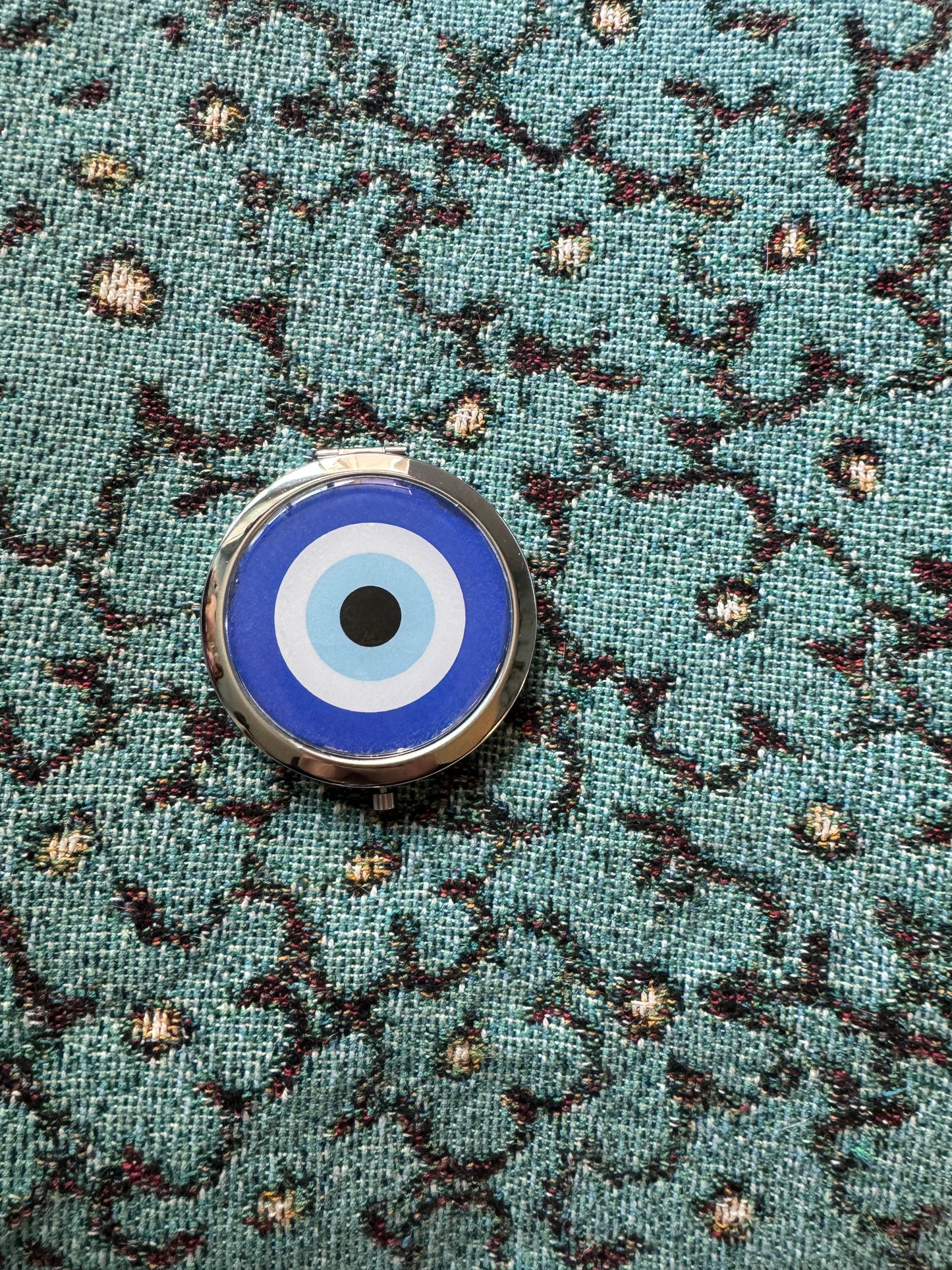 Turkish Evil Eye Compact Mirror OR Pill Box