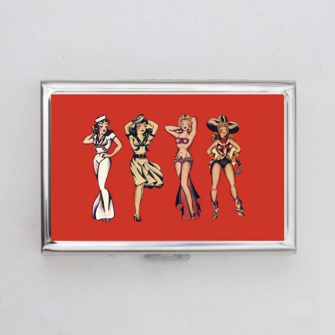 Pin Up Girls Card Holder OR Cigarette Case