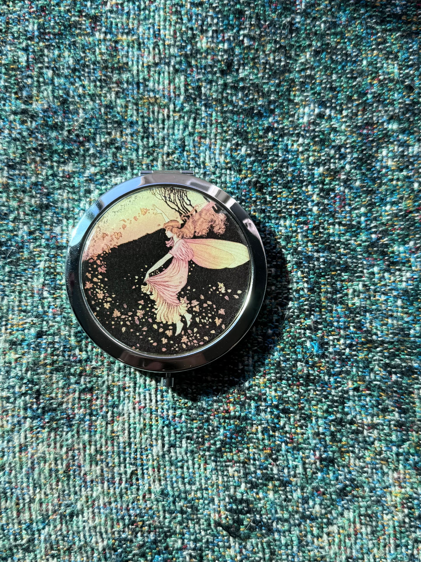 Autumn Fairy Compact Mirror OR Pill Box