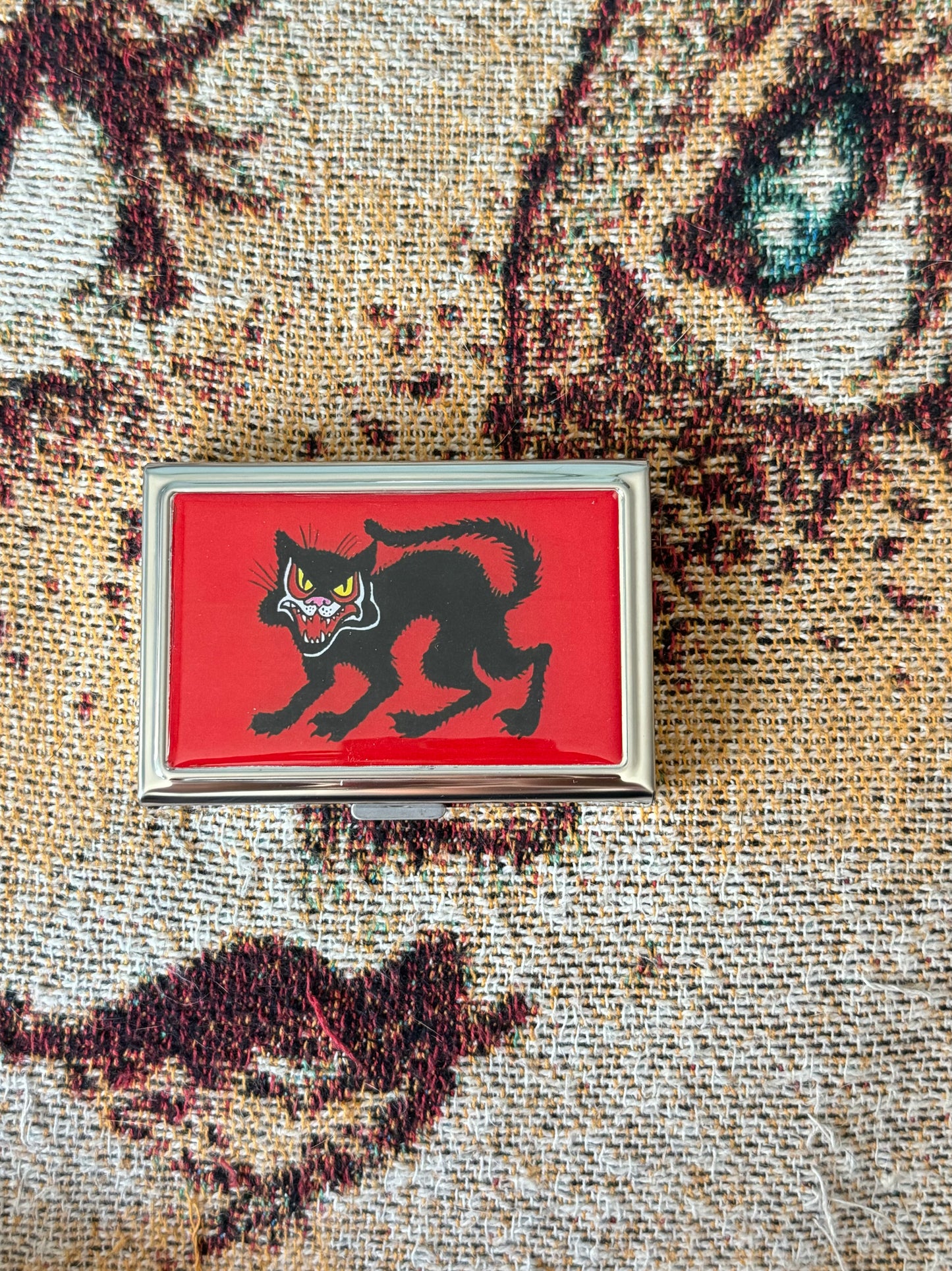 Black Cat Card Holder OR Cigarette Case