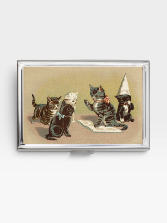 Dunce Cat Card Holder OR Cigarette Case
