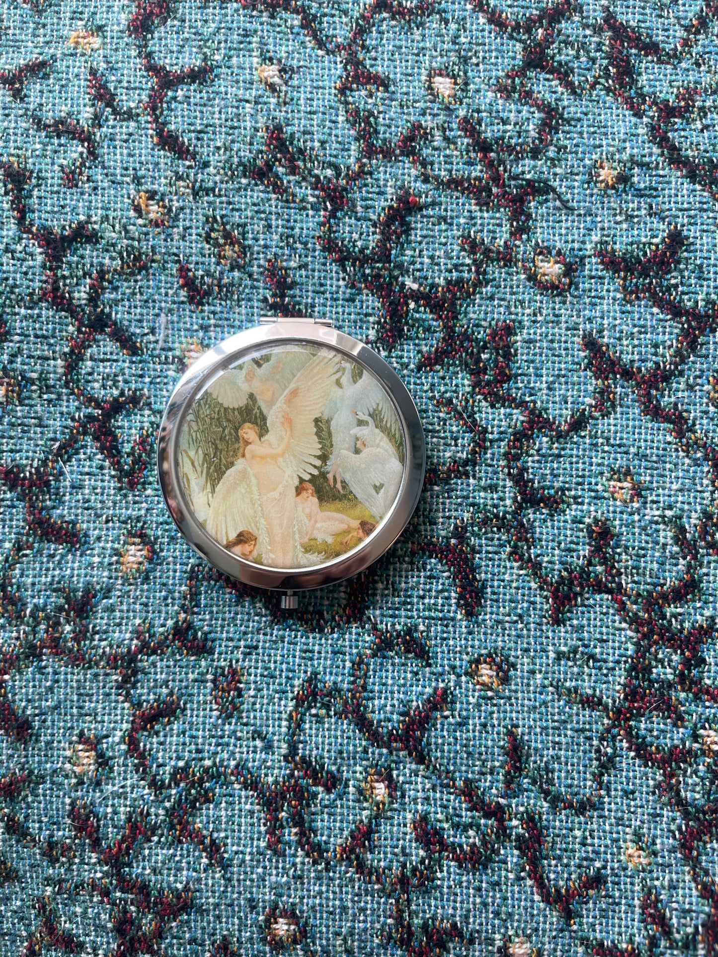 Swan Maidens Compact Mirror OR Pill Box