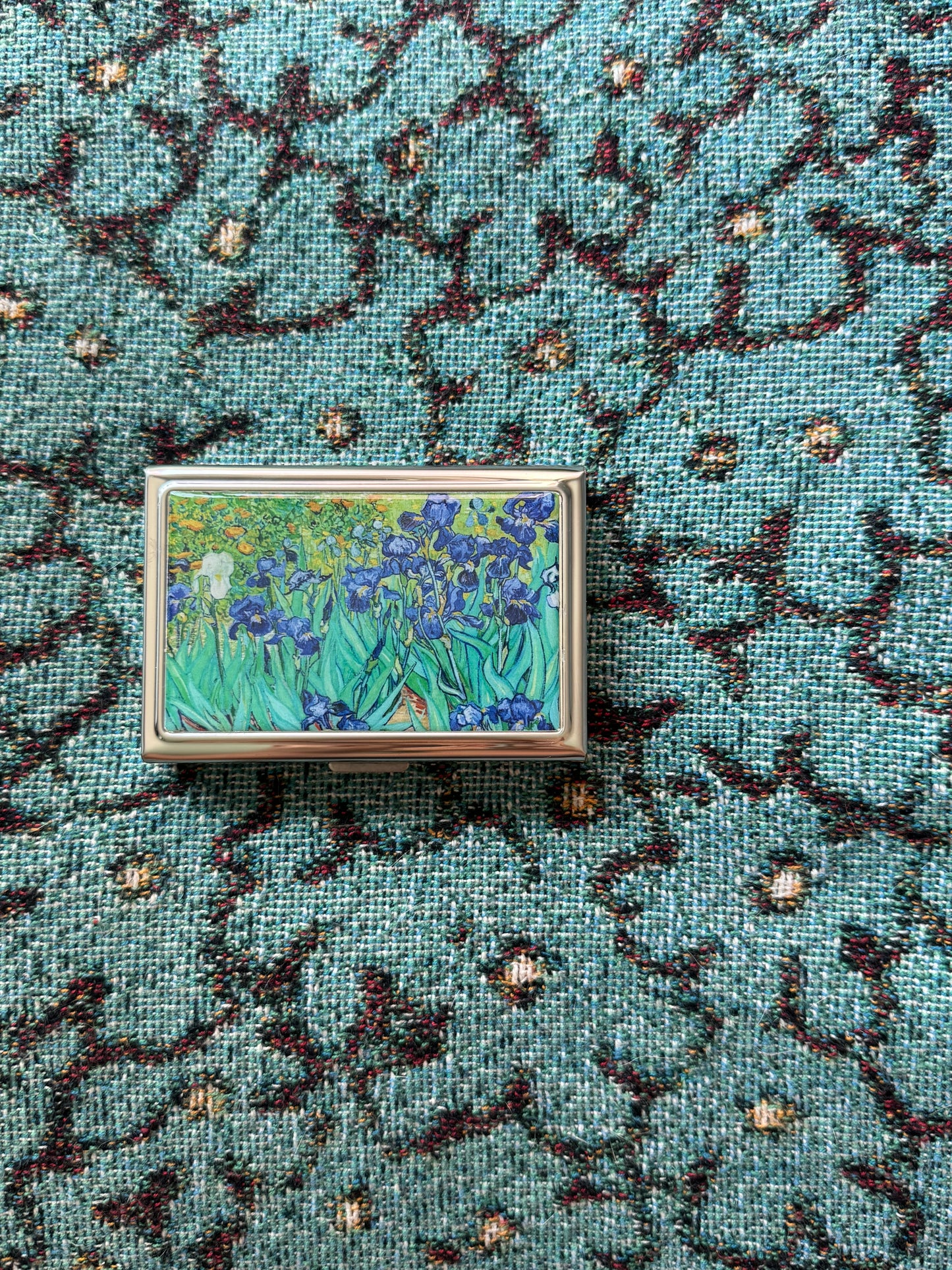 Blue Irises Card Holder OR Cigarette Case