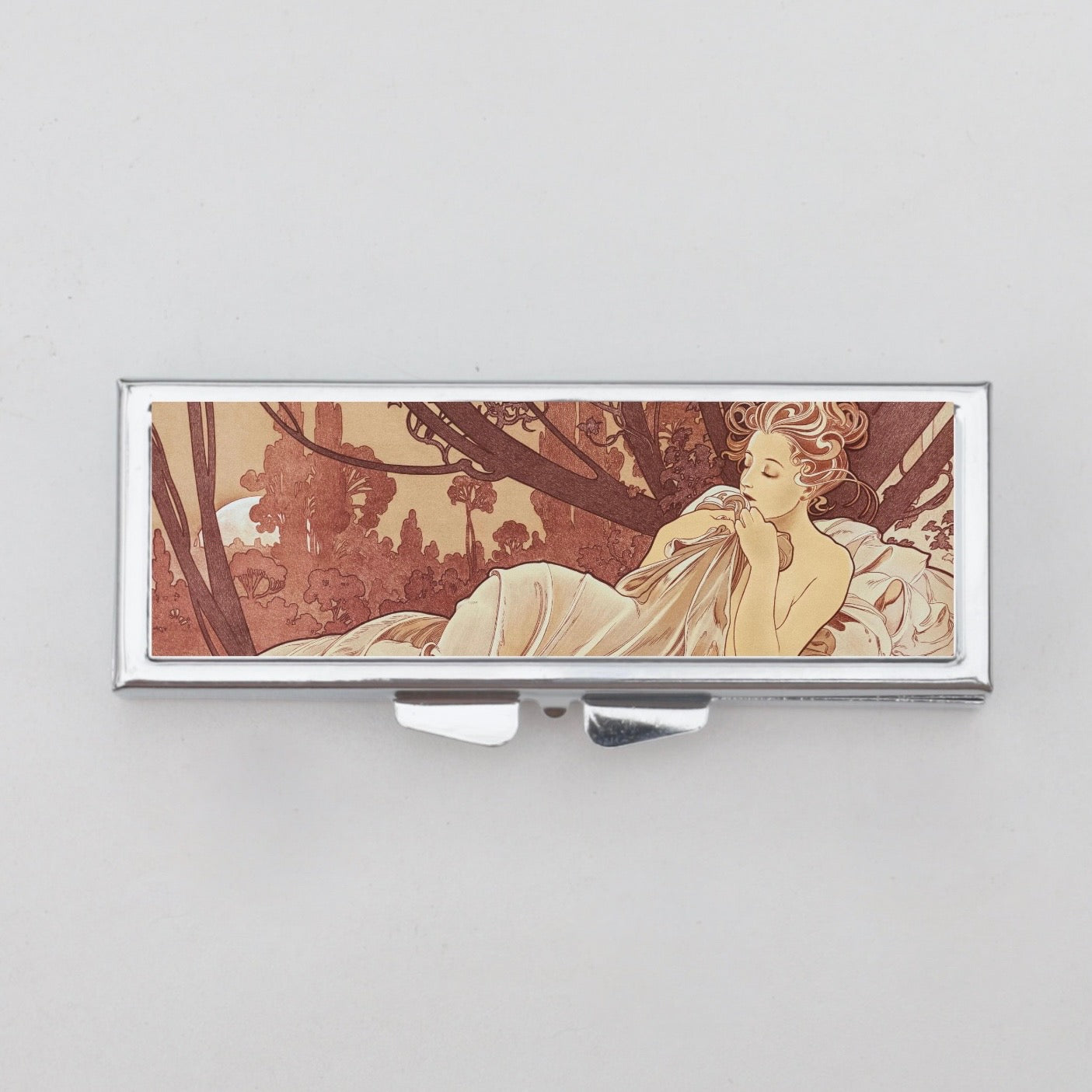 Alphonse Mucha Rectangle Pill Box