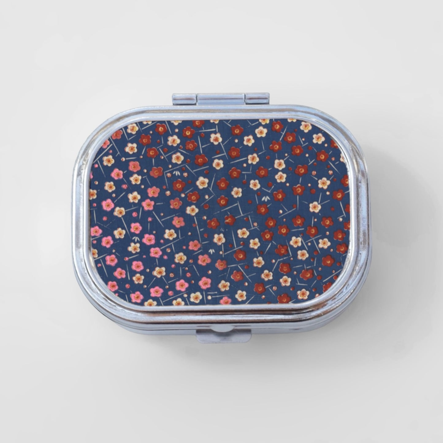 Floral Happy Rectangle Pill Box