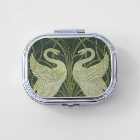 Swans Happy Rectangle Pill Box