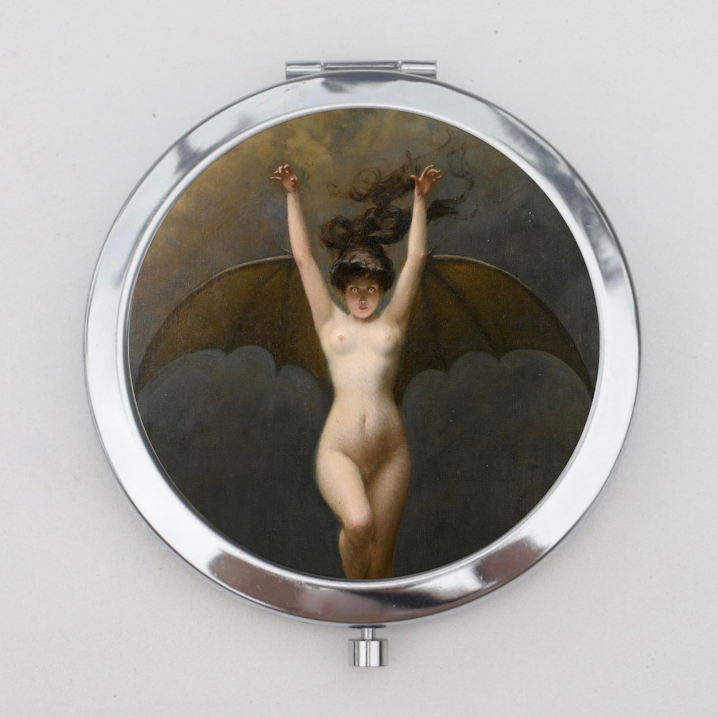 Albert Penot Bat Woman Compact Mirror OR Pill Case