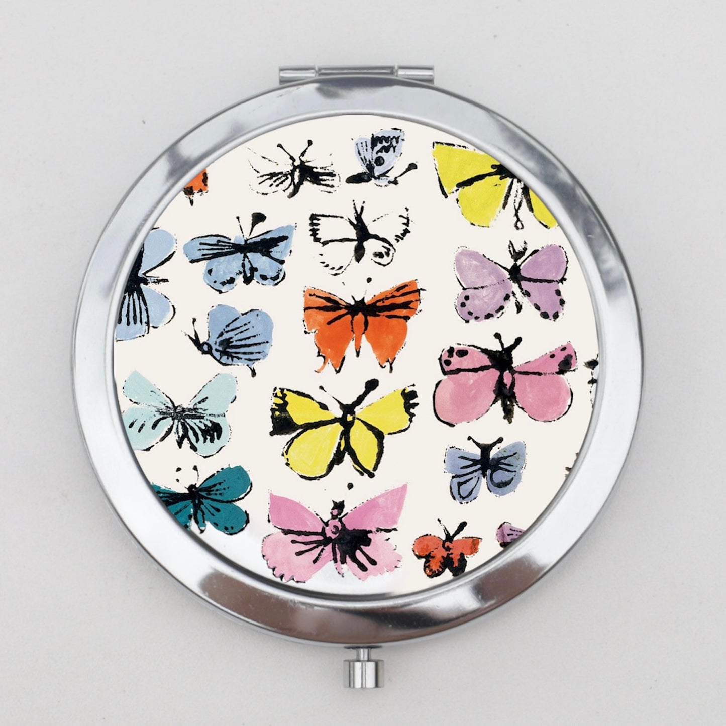 Andy Warhol Butterfly Print Compact Mirror OR Pill Box