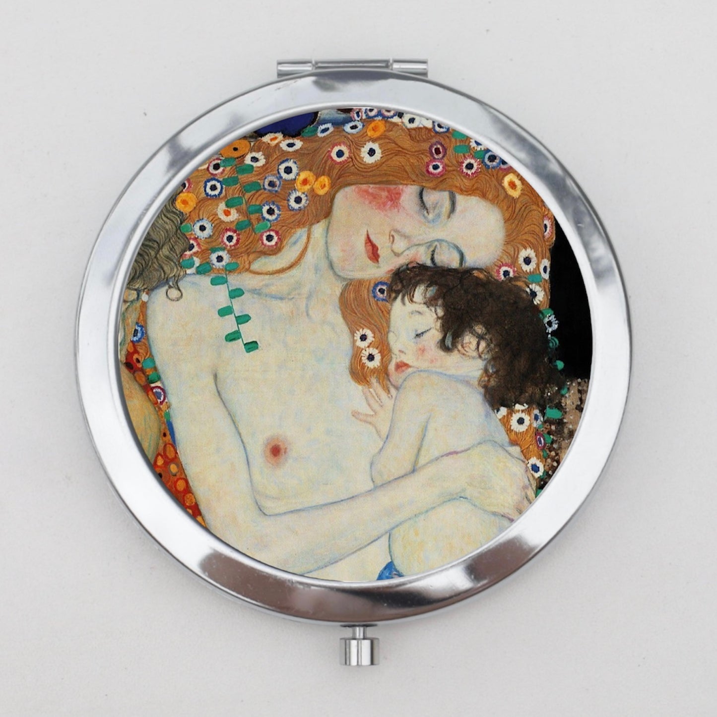 Mother and Child Gustav Klimt Compact Mirror OR Pill Box