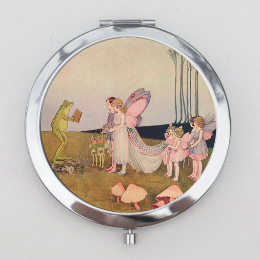 Fairy Wedding Compact Mirror OR Pill Box