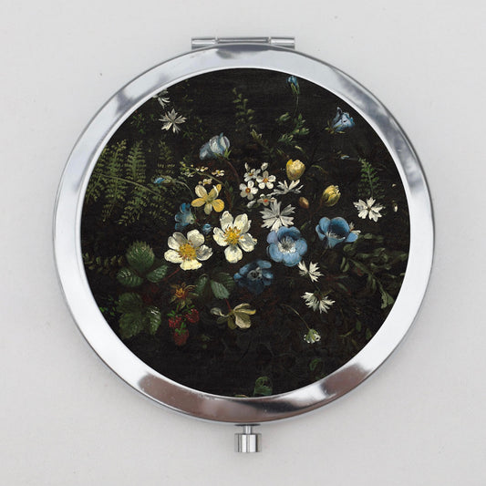 Flowers and Ferns Compact Mirror OR Pill Box