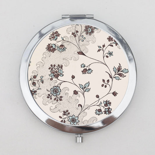 Floral Compact Mirror OR Pill Box