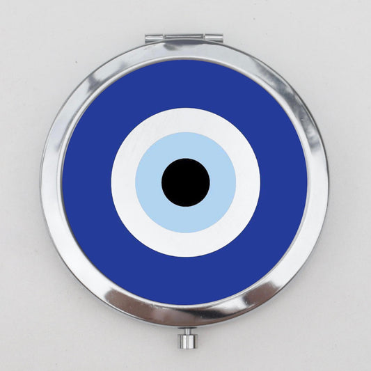 Turkish Evil Eye Compact Mirror OR Pill Box