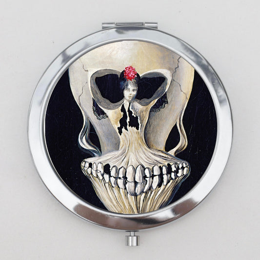 Ballerina in Death's Head Dali Compact Mirror OR Pill Box