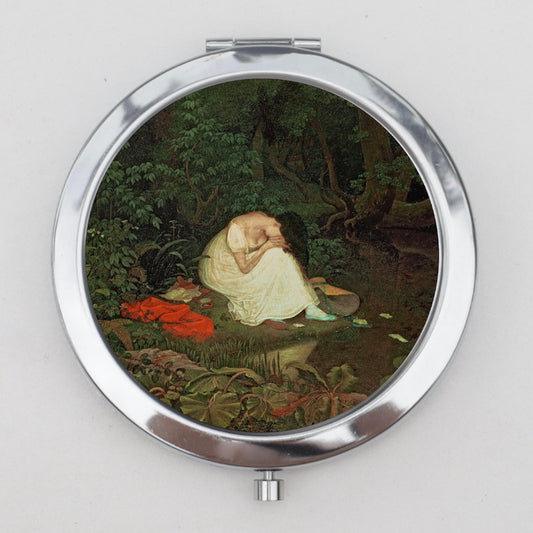 Woman Crying Compact Mirror OR Pill Box