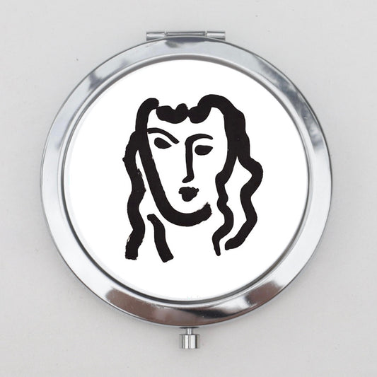 Womans Face Compact Mirror OR Pill Box