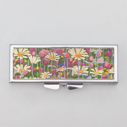 Groovy Flowers Rectangle Pill Box