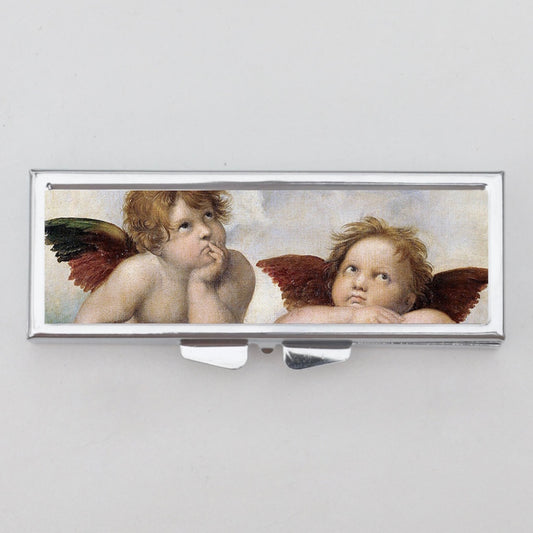 Two Cherubs Rectangle Pill Box