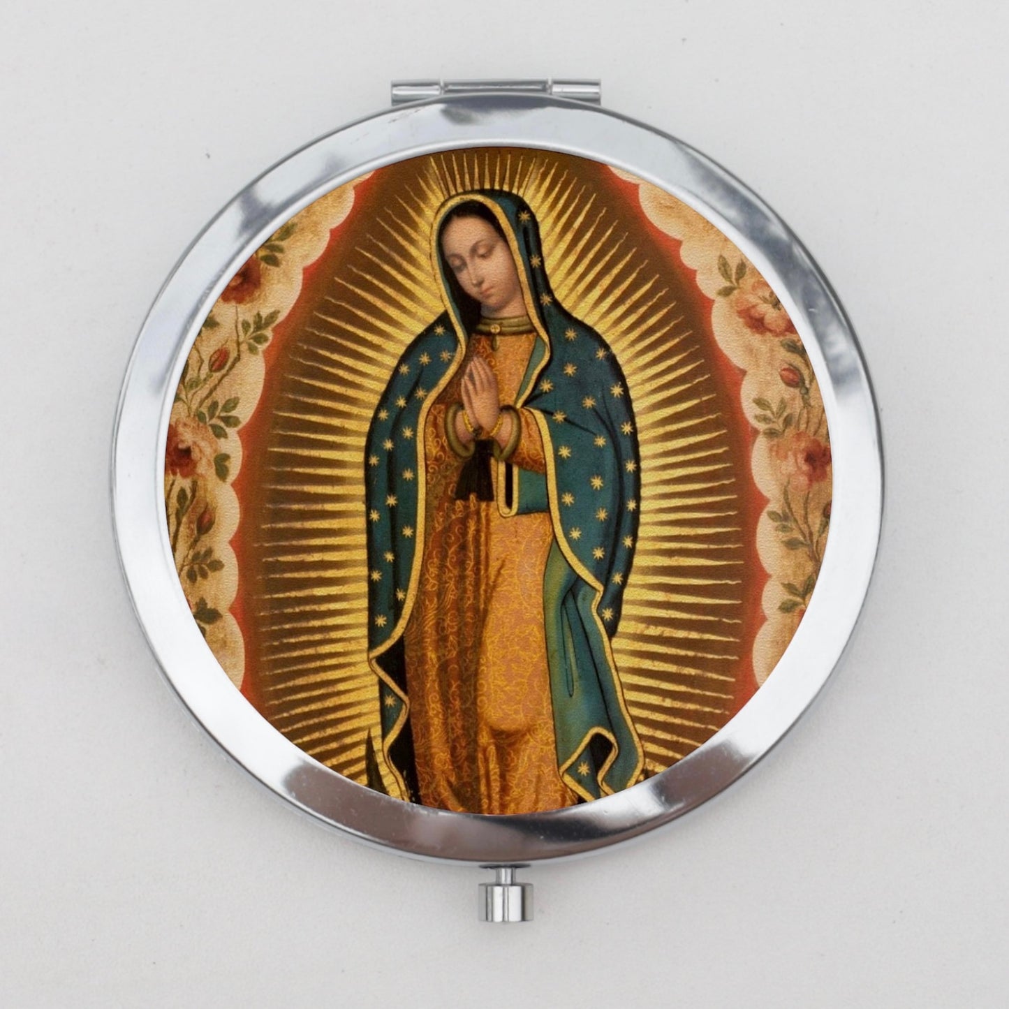 Lady of Guadalupe Compact Mirror OR Pill Box