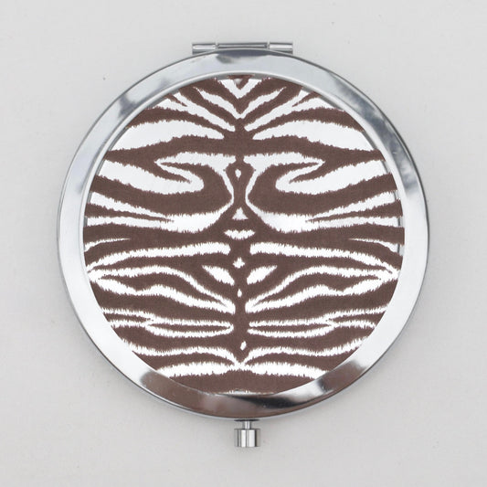 Zebra Compact Mirror OR Pill Box