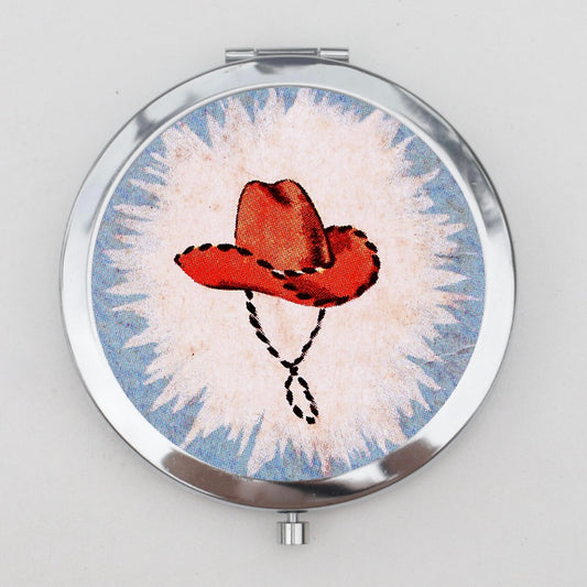 Cowboy Hat Compact Mirror OR Pill Box