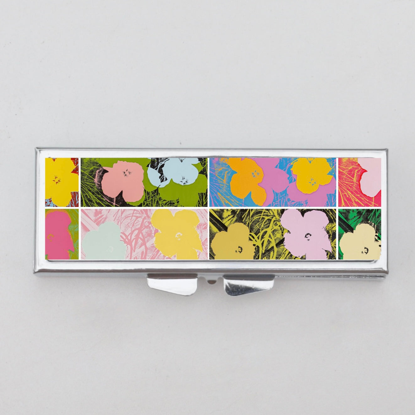 Warhol Flowers Rectangle Pill Box