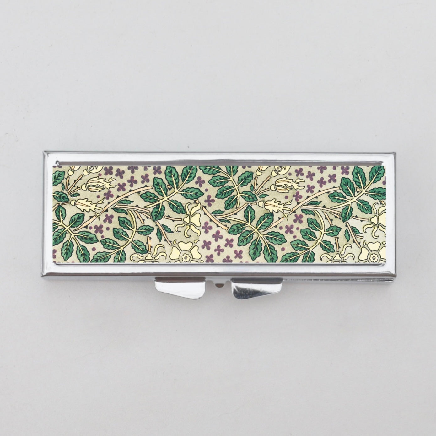 Floral Rectangle Pill Box