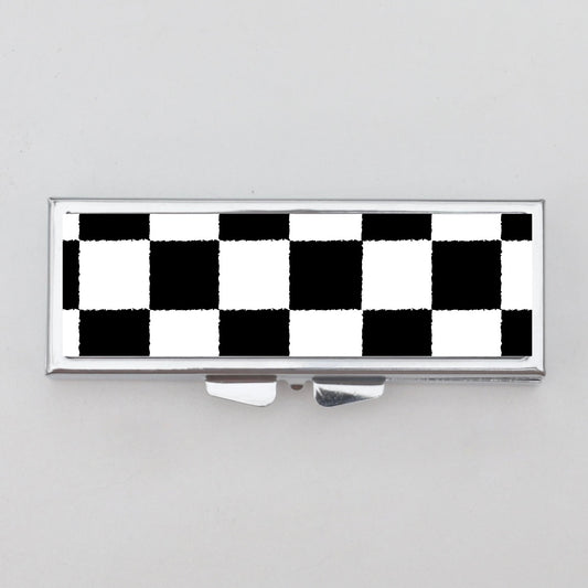 Checkered Rectangle Pill Box