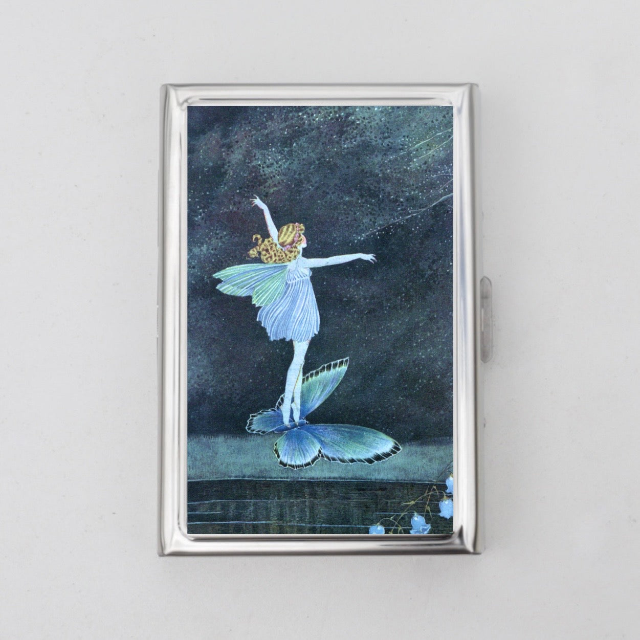 Fairy Riding Butterfly Card Holder OR Cigarette Case