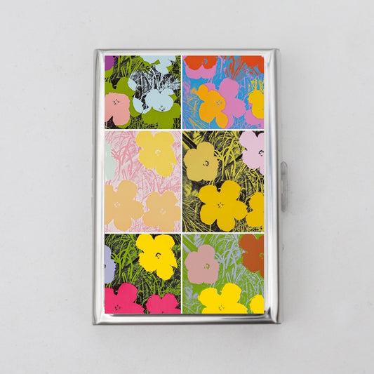 Warhol Flowers Card Holder OR Cigarette Case