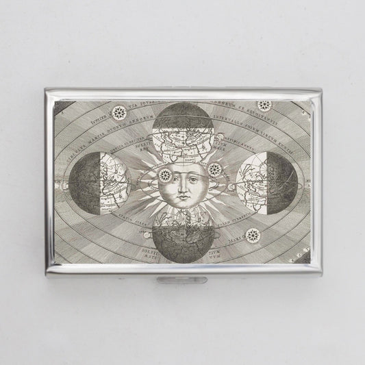 Sun and Moon Phases Card Holder OR Cigarette Case