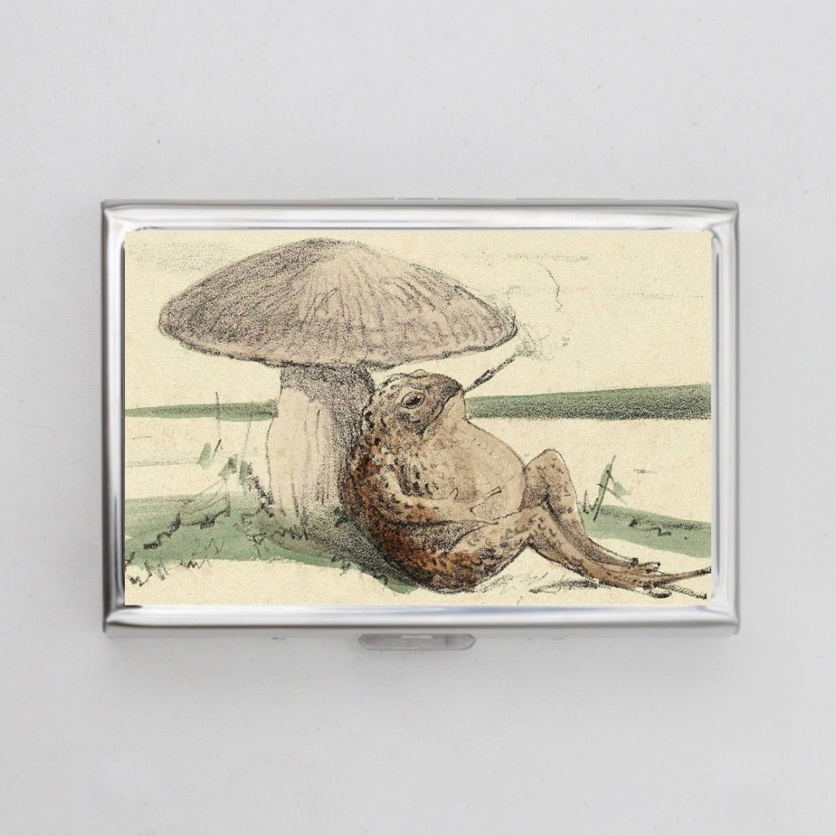 Toad Smoking a Card Holder OR Cigarette Case