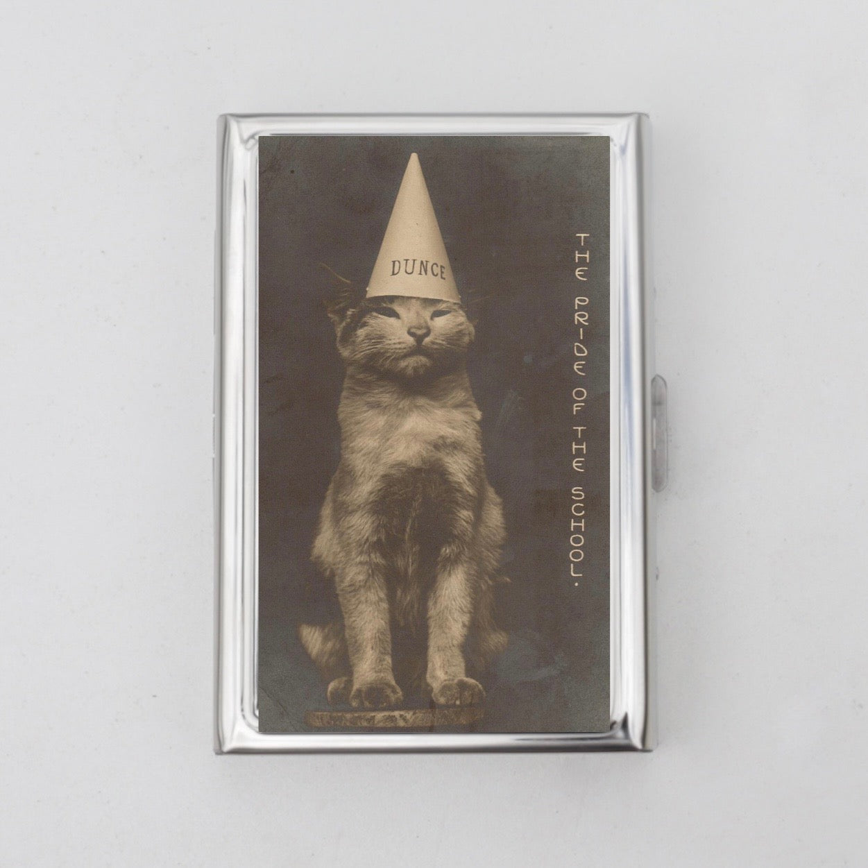 Dunce Cat Card Holder OR Cigarette Case