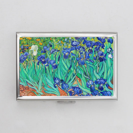 Blue Irises Card Holder OR Cigarette Case