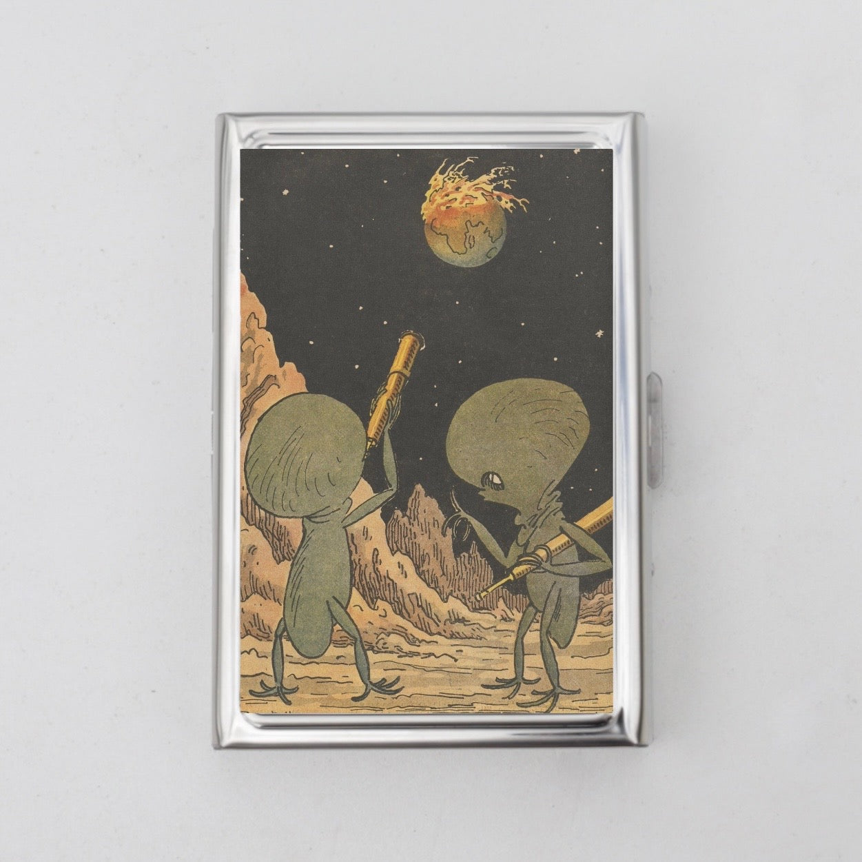 Alien Invasion Card Holder OR Cigarette Case