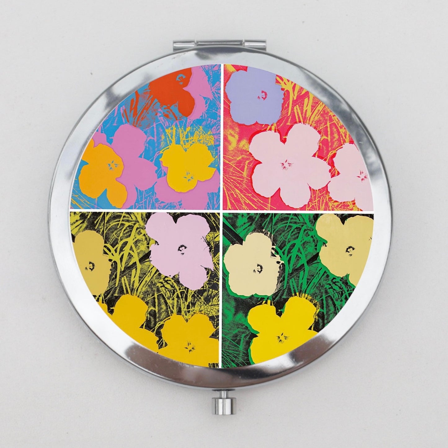 Flowers Compact Mirror OR Pill Box