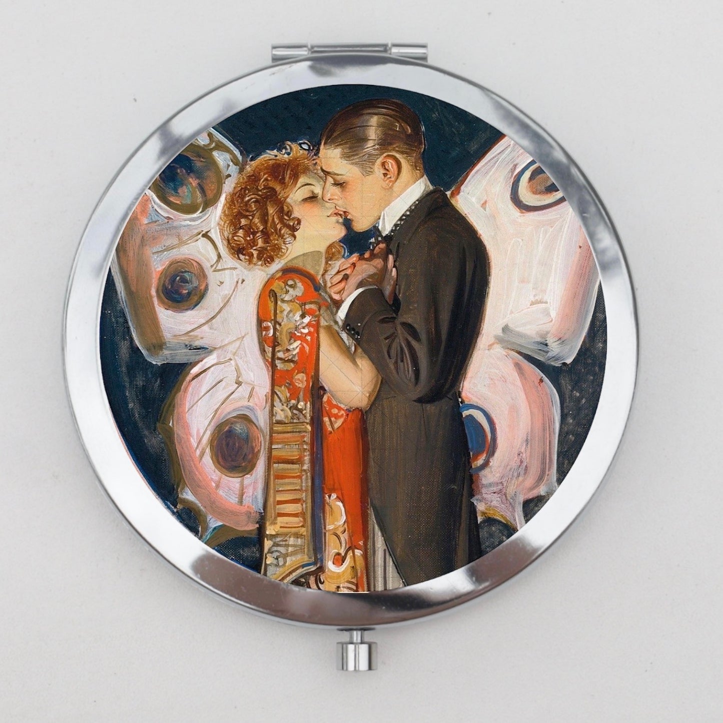 Butterfly Couple Compact Mirror OR Pill Box