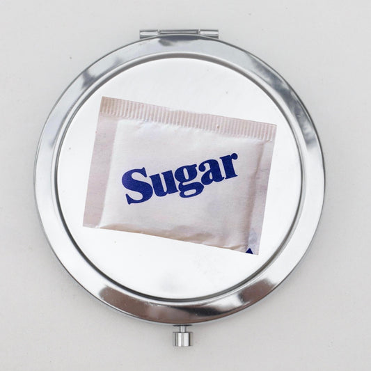 Sugar Compact Mirror or Pill Box