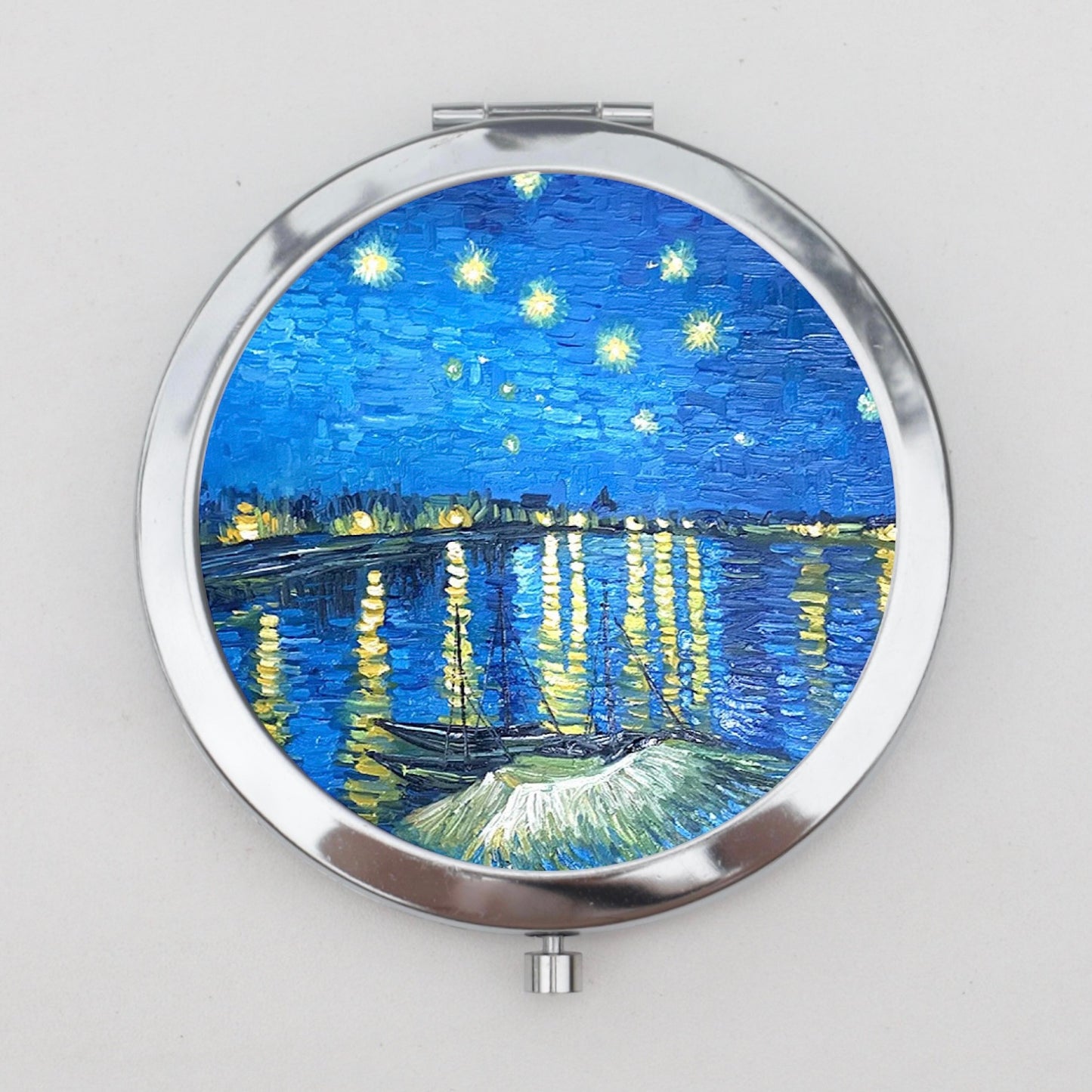 Starry Night over the Rhone Compact Mirror or Pill Box