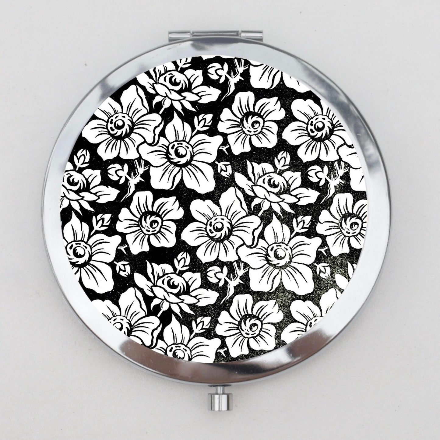 Floral Compact Mirror OR Pill Box