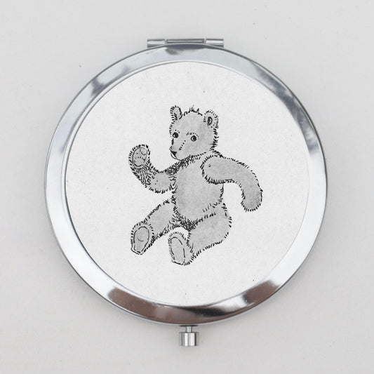 Teddy Bear Compact Mirror OR Pill Box