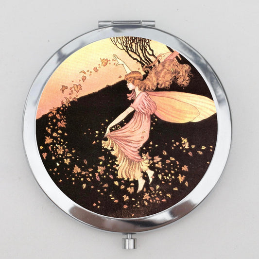 Autumn Fairy Compact Mirror OR Pill Box