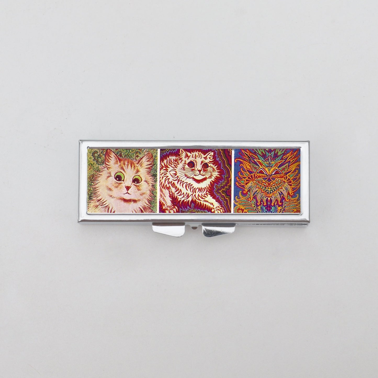 Cat 3 Stages of Acid Cards Rectangle Pill Box