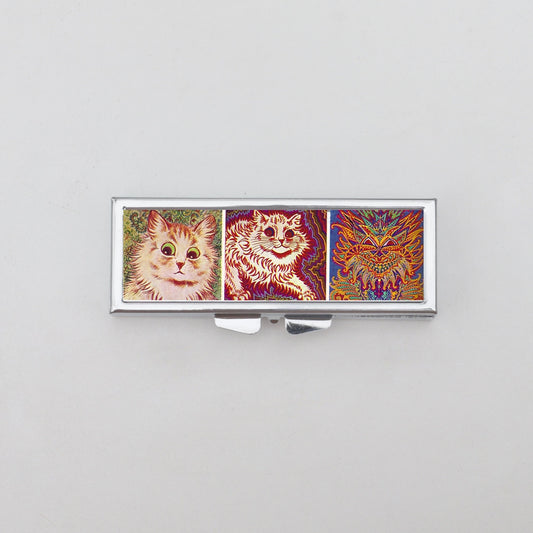 Cat 3 Stages of Acid Cards Rectangle Pill Box