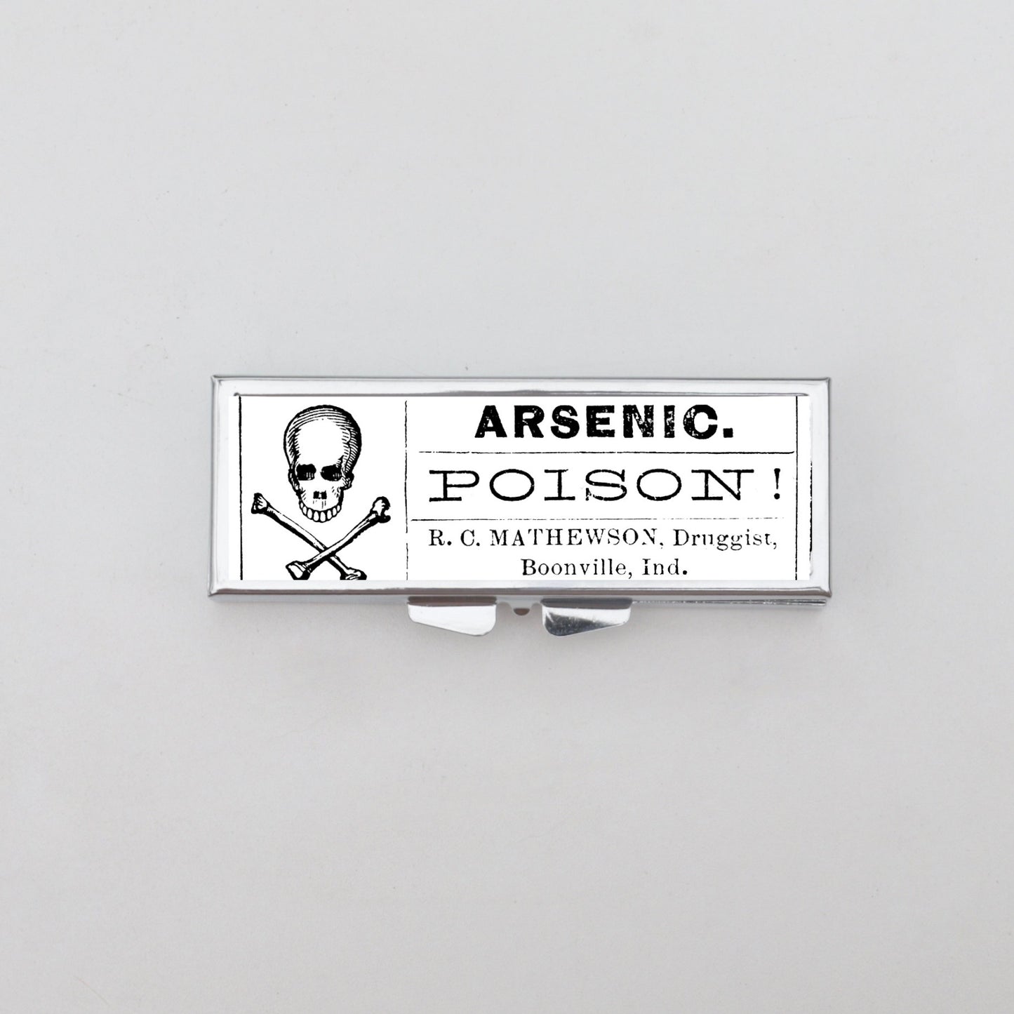 Arsenic Poison Rectangle Pill Box