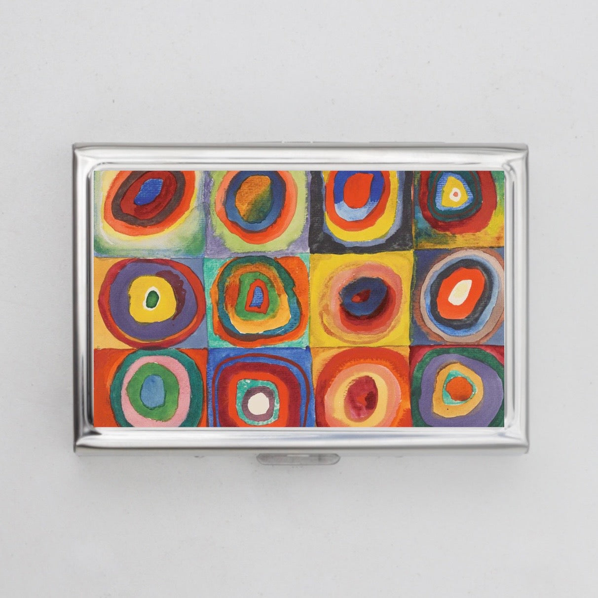 Squares with Concentric Circles Card Holder OR Cigarette Case