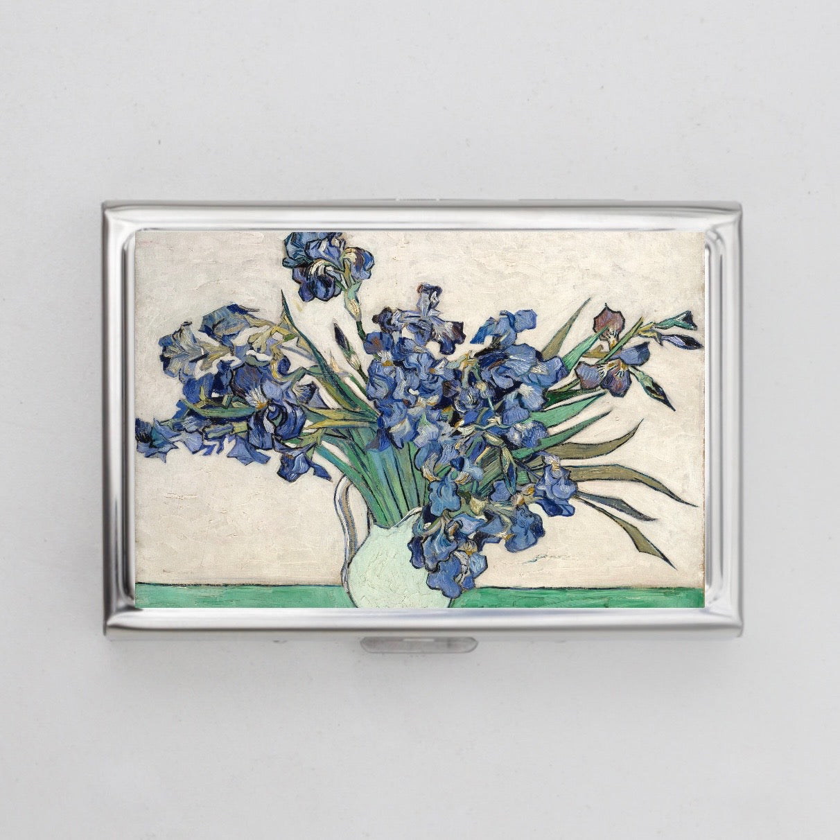 Blue Irises Card Holder OR Cigarette Case