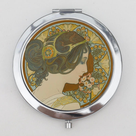 Alphonse Mucha Compact Mirror OR Pill Box